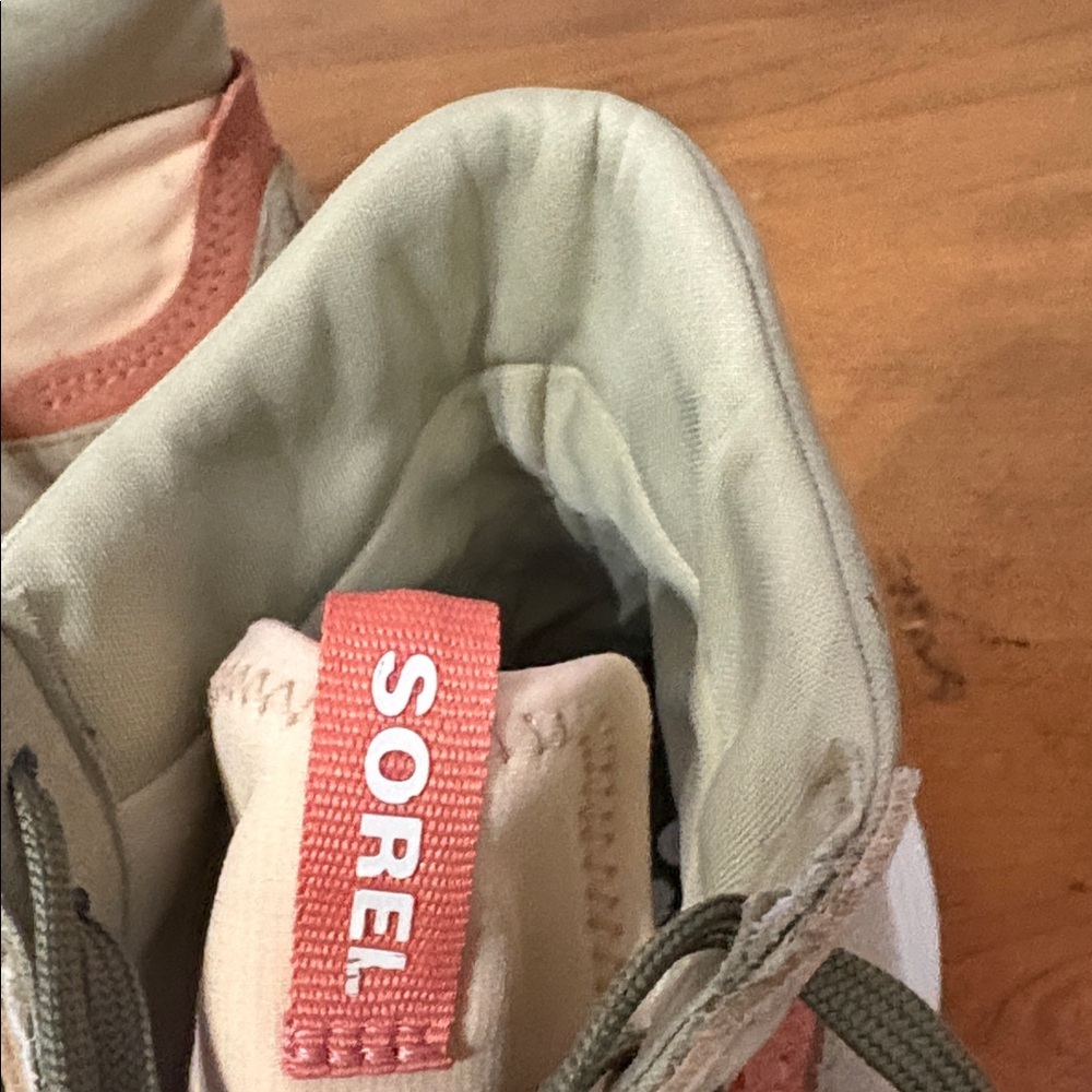 Sorel Ona 503 High-Top Sneakers in Pink, Cream, and Green Size 7.5 - Picture 15 of 16